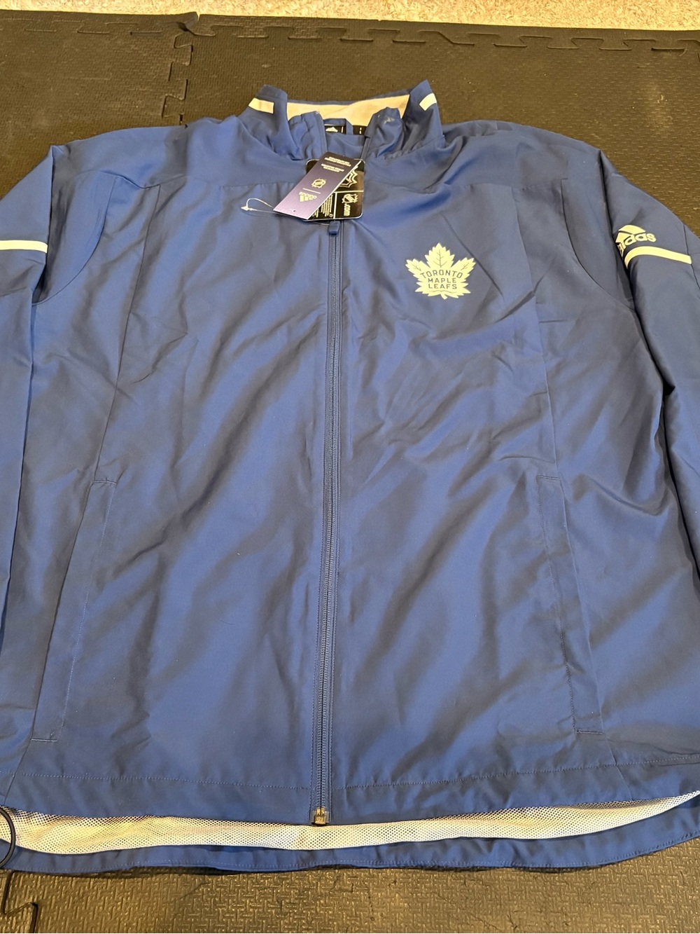 adidas Blue Toronto Maple Leafs Windbreaker Jacket